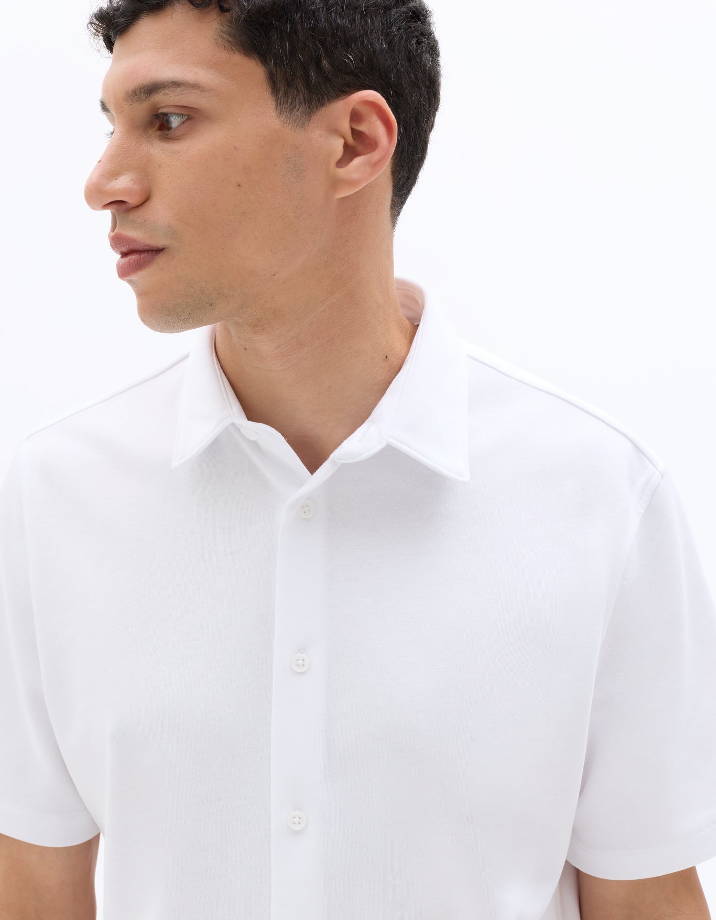 Celio* Poly Regular Fit Cotton Solid Men White Shirt