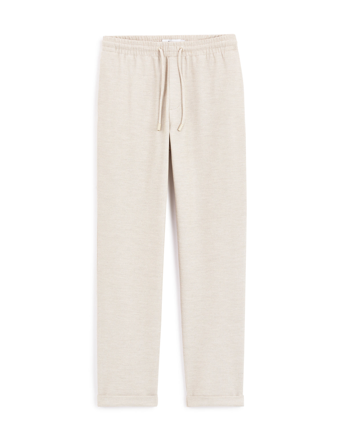 Slim Fit Stretch Cotton Trousers - Beige