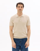 Slim Fit 100% Cotton Textured T-Shirt - Beige