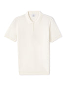 Slim Fit 100% Cotton Textured Polo Collar T-Shirt - Beige
