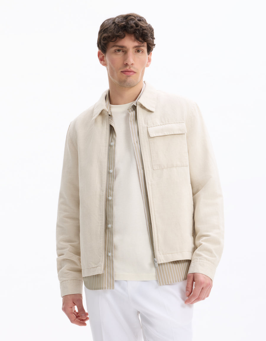 Regular Fit Jacket - Natural