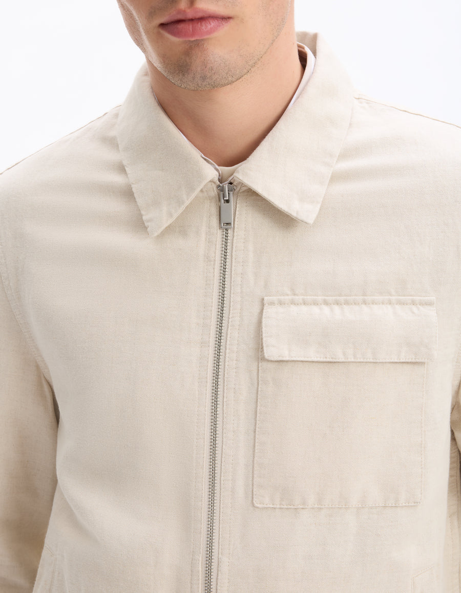 Regular Fit Jacket - Natural
