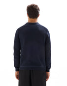 Regular Fit 100% Cotton Polo Collar Sweater - Navy Blue