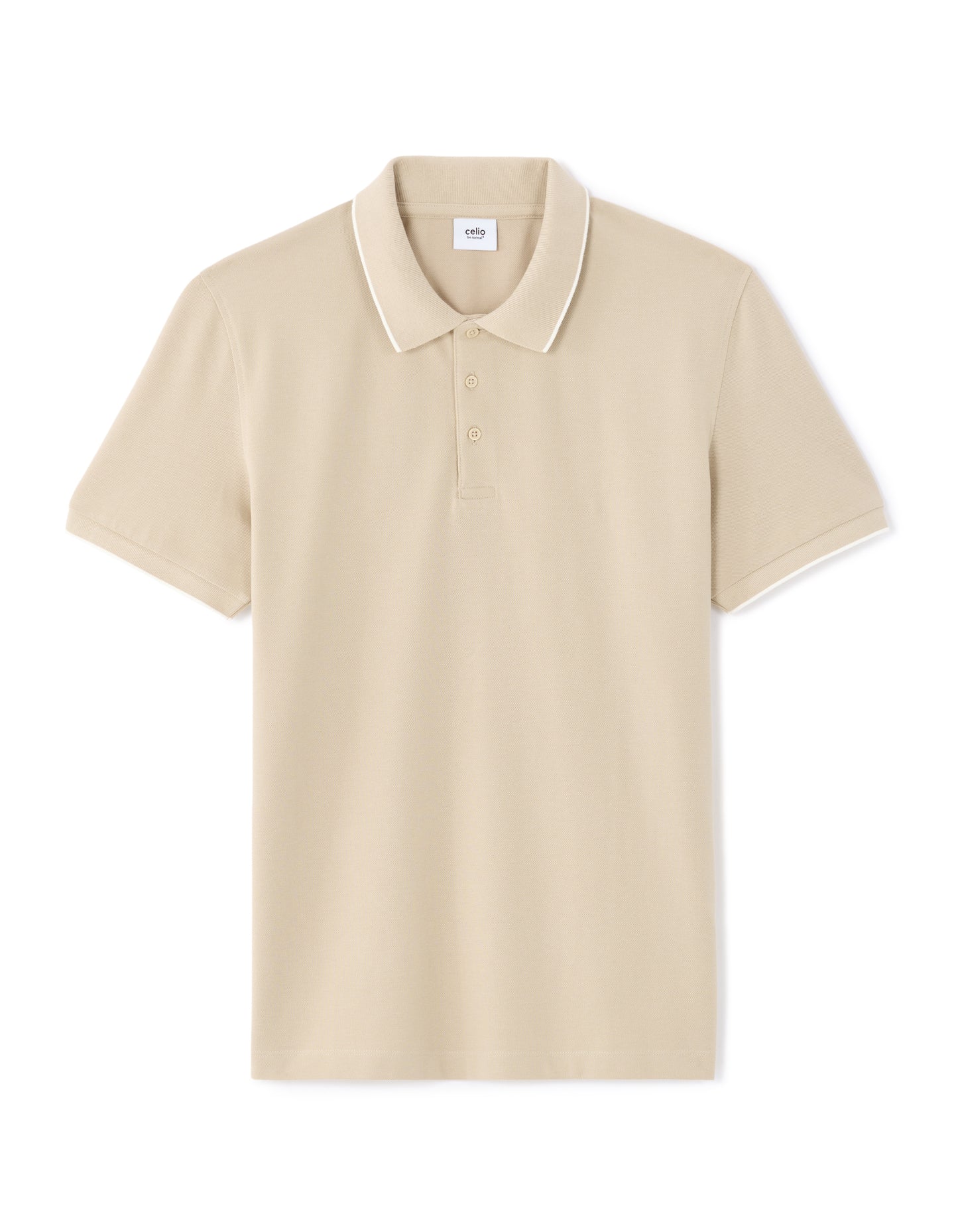 Regular Fit 100% Cotton T-Shirt - Light Beige