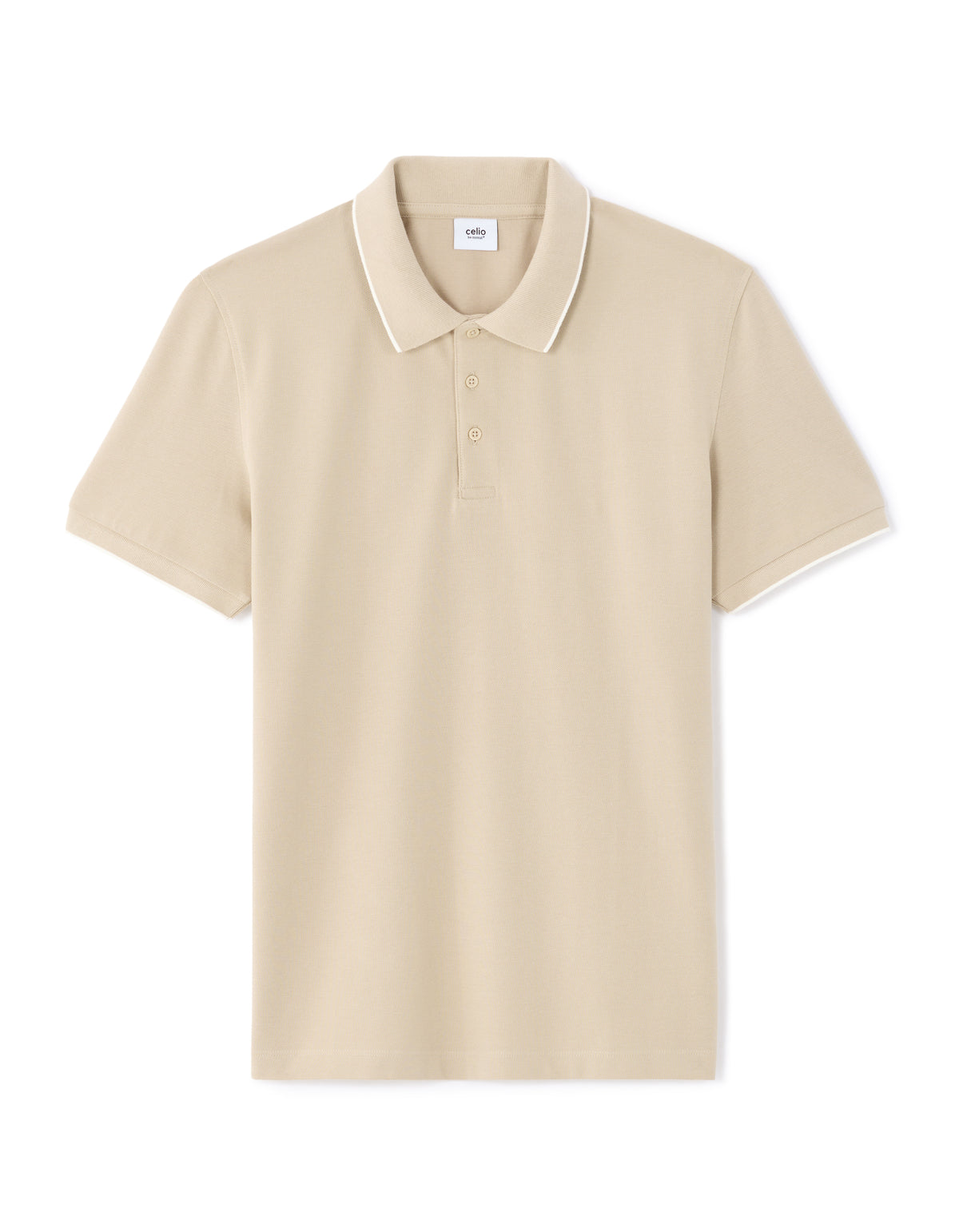 Regular Fit 100% Cotton T-Shirt - Light Beige