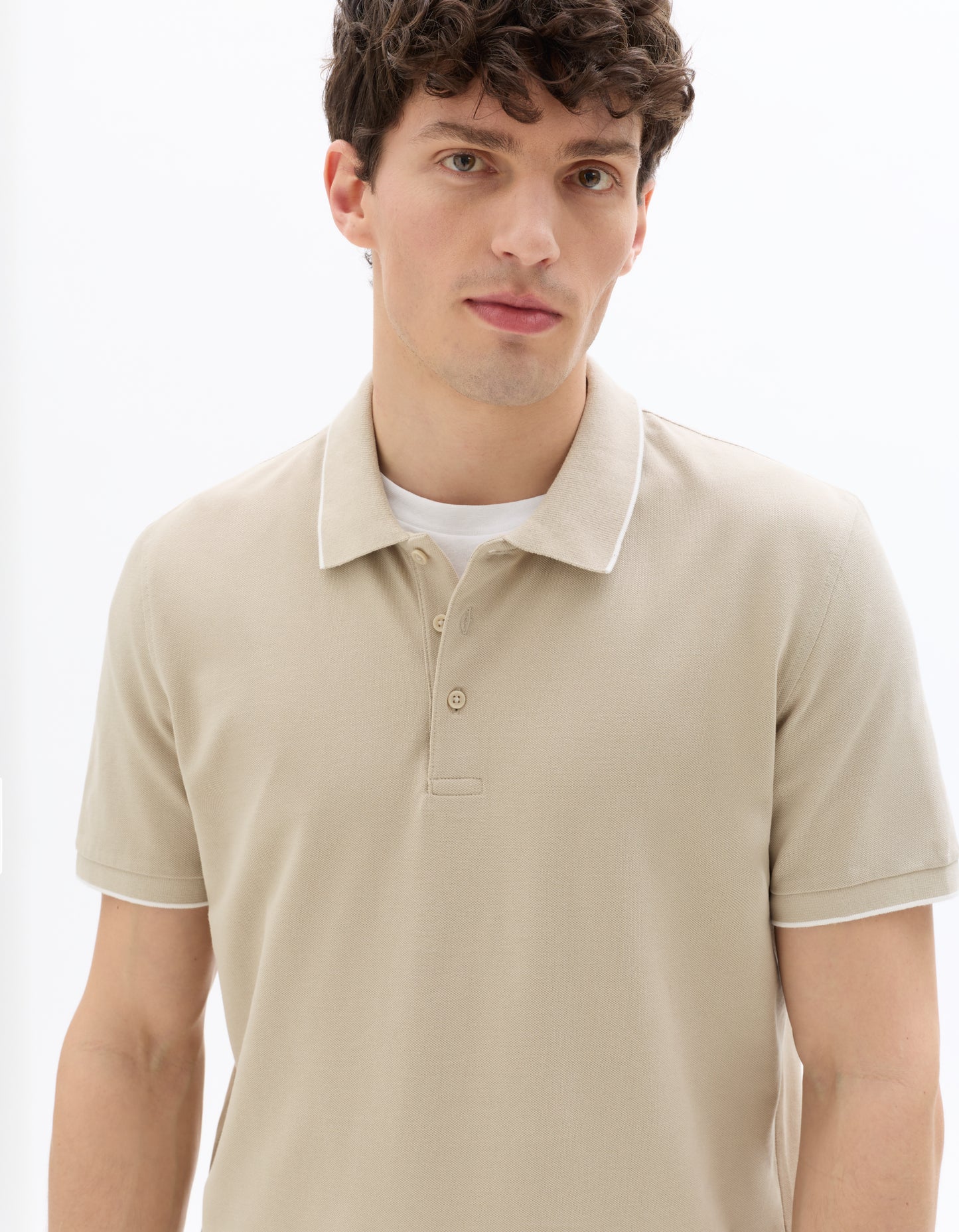 Regular Fit 100% Cotton T-Shirt - Light Beige
