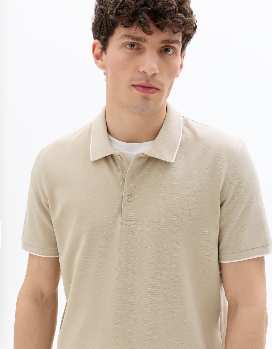 Regular Fit 100% Cotton T-Shirt - Light Beige