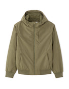 Regular Fit 100% Polyester Hooded Jacket - Khaki