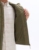 Regular Fit 100% Polyester Hooded Jacket - Khaki