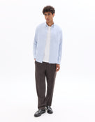 Loose Fit Poly Blend Solid Casual Trouser - Brown