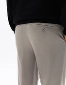 Loose Fit Poly Viscose Casual Trousers - Grey