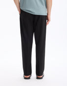 Loose Fit Polyester Trousers - Black