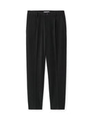 Loose Fit Polyester Trousers - Black