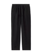 Loose Fit 100% Linen Solid Casual Trouser - Black