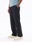 Loose Fit 100% Linen Solid Casual Trouser - Black