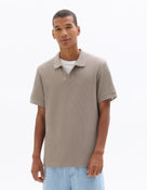 Regular Fit 100% Cotton Polo Collar T-Shirt - Taupe Grey