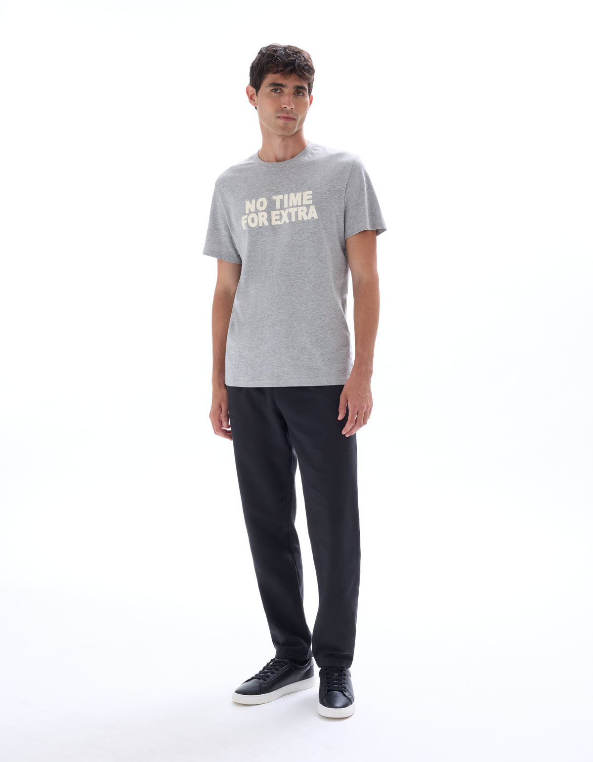 Straight Fit 100% Cotton Solid Casual Trousers