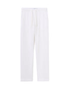 Relaxed Fit 100% Cotton Casual Trousers - White