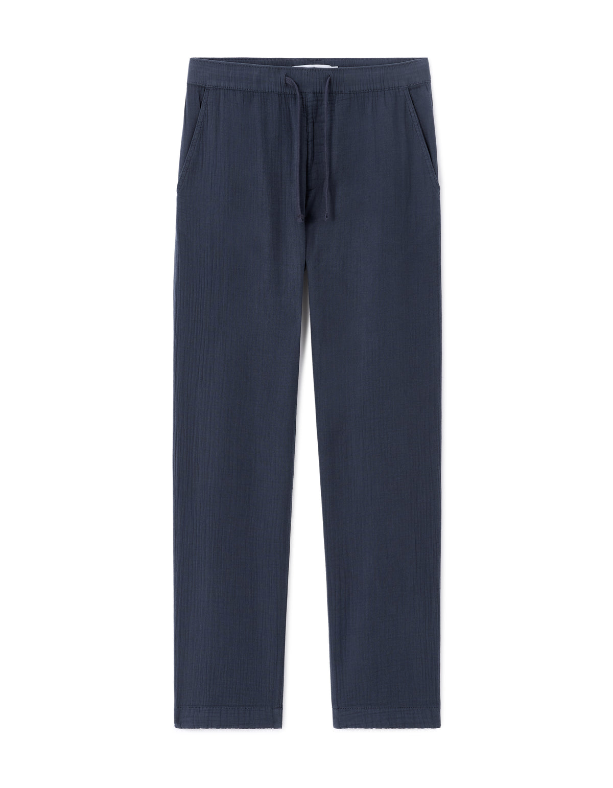 Relaxed Fit 100% Cotton Casual Trousers - Navy Blue