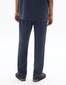 Relaxed Fit 100% Cotton Casual Trousers - Navy Blue
