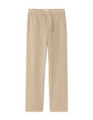 Relaxed Fit 100% Cotton Casual Trousers - Taupe
