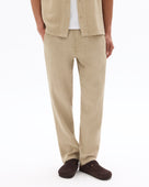 Relaxed Fit 100% Cotton Casual Trousers - Taupe