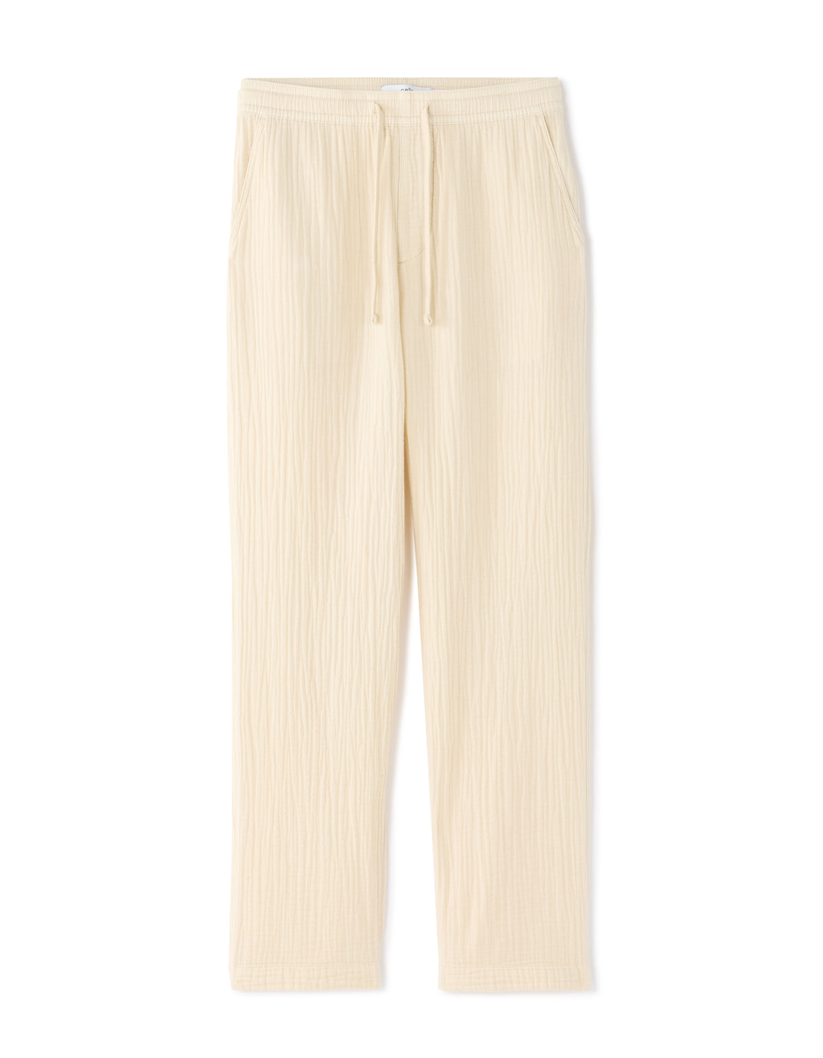 Relaxed Fit 100% Cotton Casual Trousers - Natural Beige