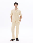 Relaxed Fit 100% Cotton Casual Trousers - Natural Beige