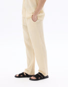 Relaxed Fit 100% Cotton Casual Trousers - Natural Beige