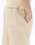 Relaxed Fit 100% Cotton Casual Trousers - Natural Beige
