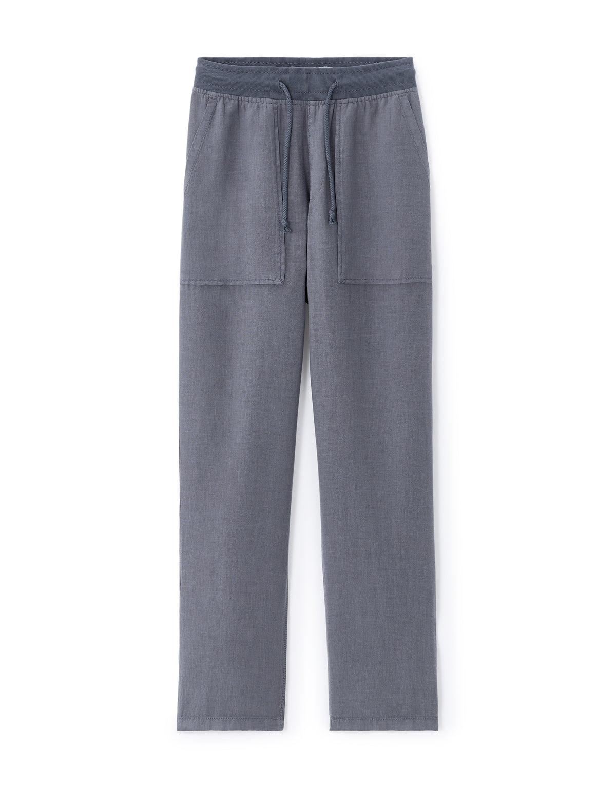 Straight Fit 100% 100% Linen Solid Casual Trousers