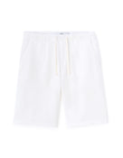 Straight Fit 100% Cotton Shorts - White