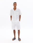Straight Fit 100% Cotton Shorts - White