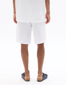 Straight Fit 100% Cotton Shorts - White
