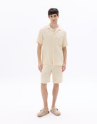 Regular Fit 100% Cotton Shorts - Ecru