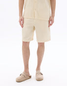 Regular Fit 100% Cotton Shorts - Ecru