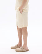 Regular Fit 100% Cotton Shorts - Ecru
