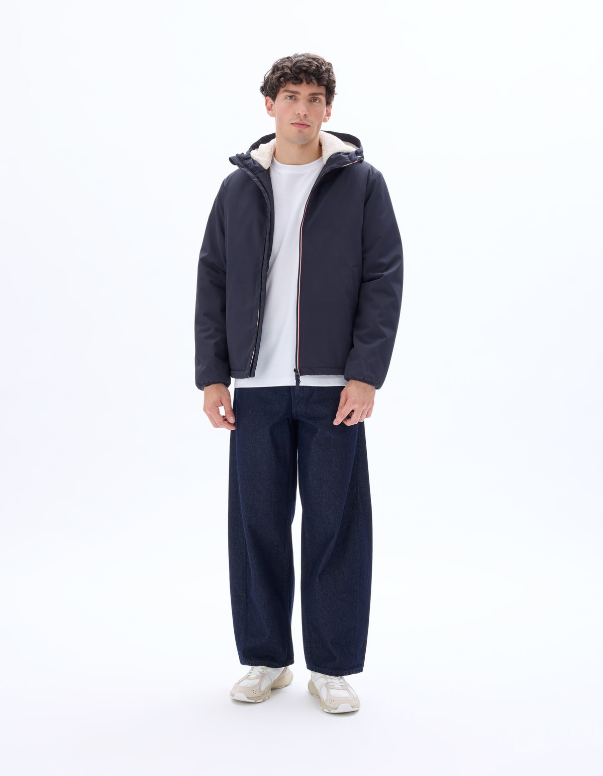 Regular Fit 100% Polyester Solid Hooded Jackets