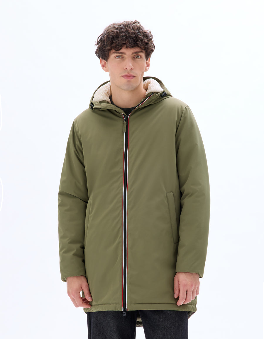 Regular Fit 100% Polyester Solid Hooded Jackets