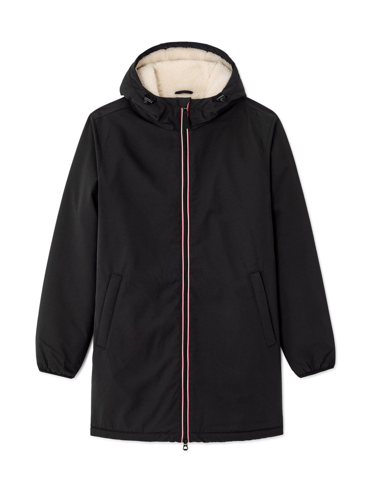 Regular Fit 100% Polyester Solid Hooded Jackets