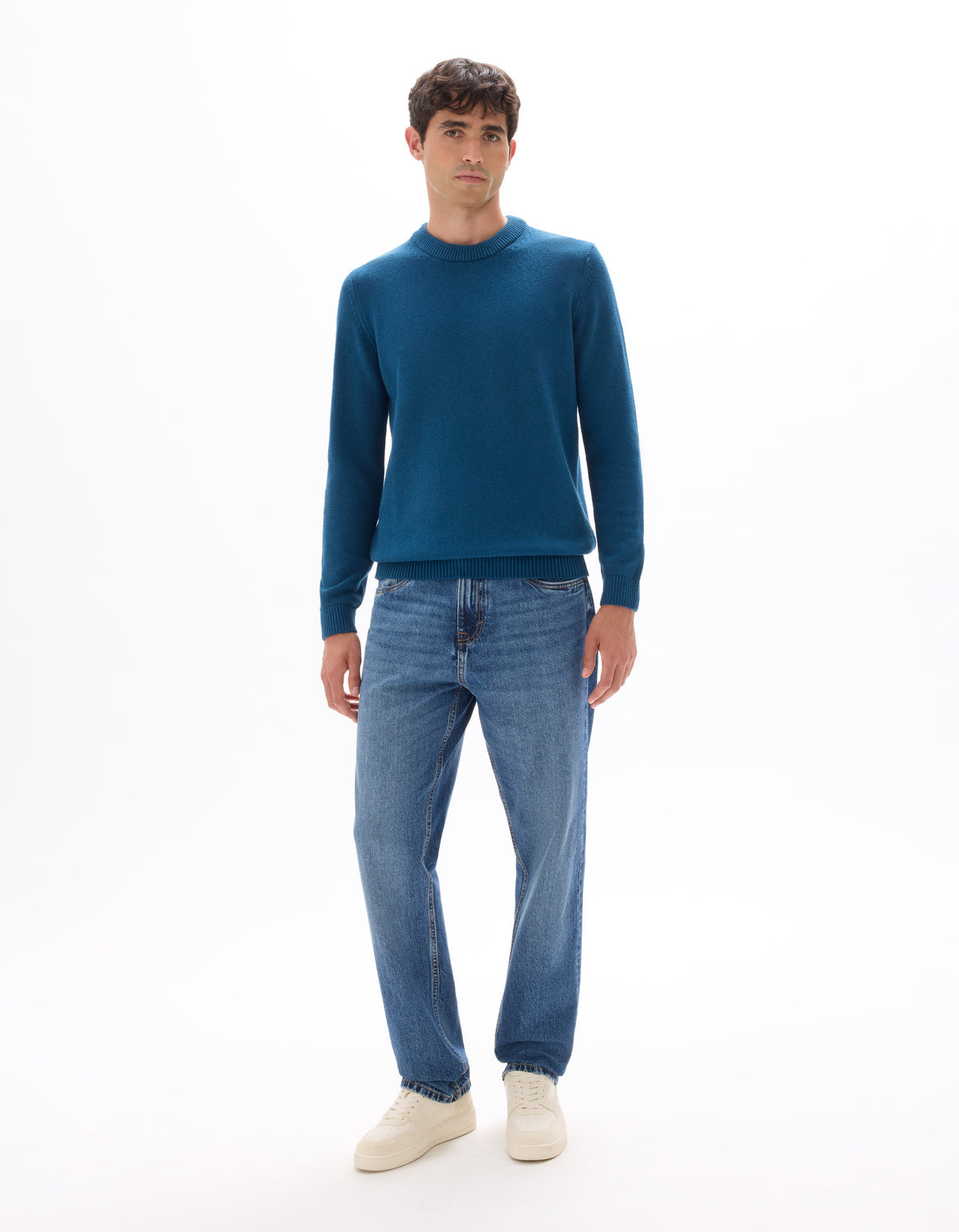 Loose Fit 100% Cotton Jeans - Blue