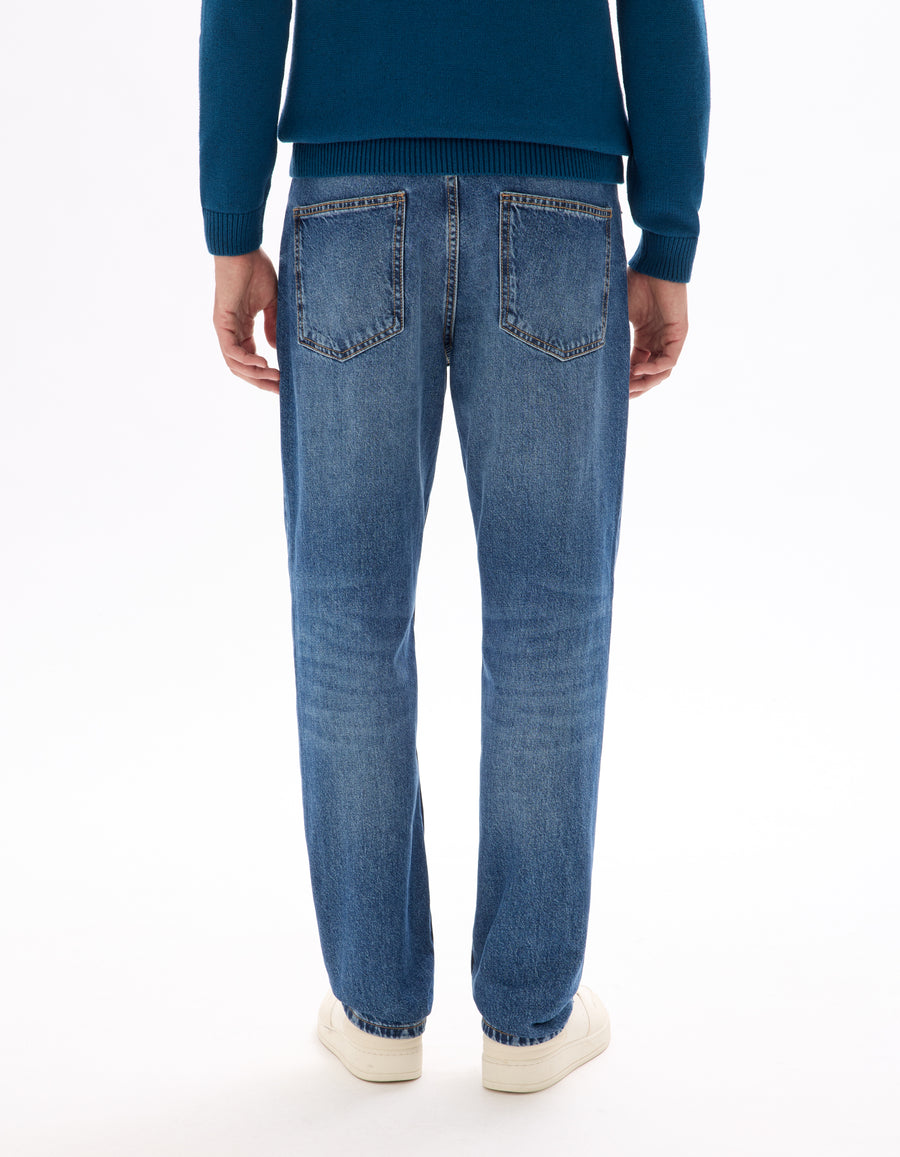 Loose Fit 100% Cotton Jeans - Blue