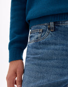 Loose Fit 100% Cotton Jeans - Blue