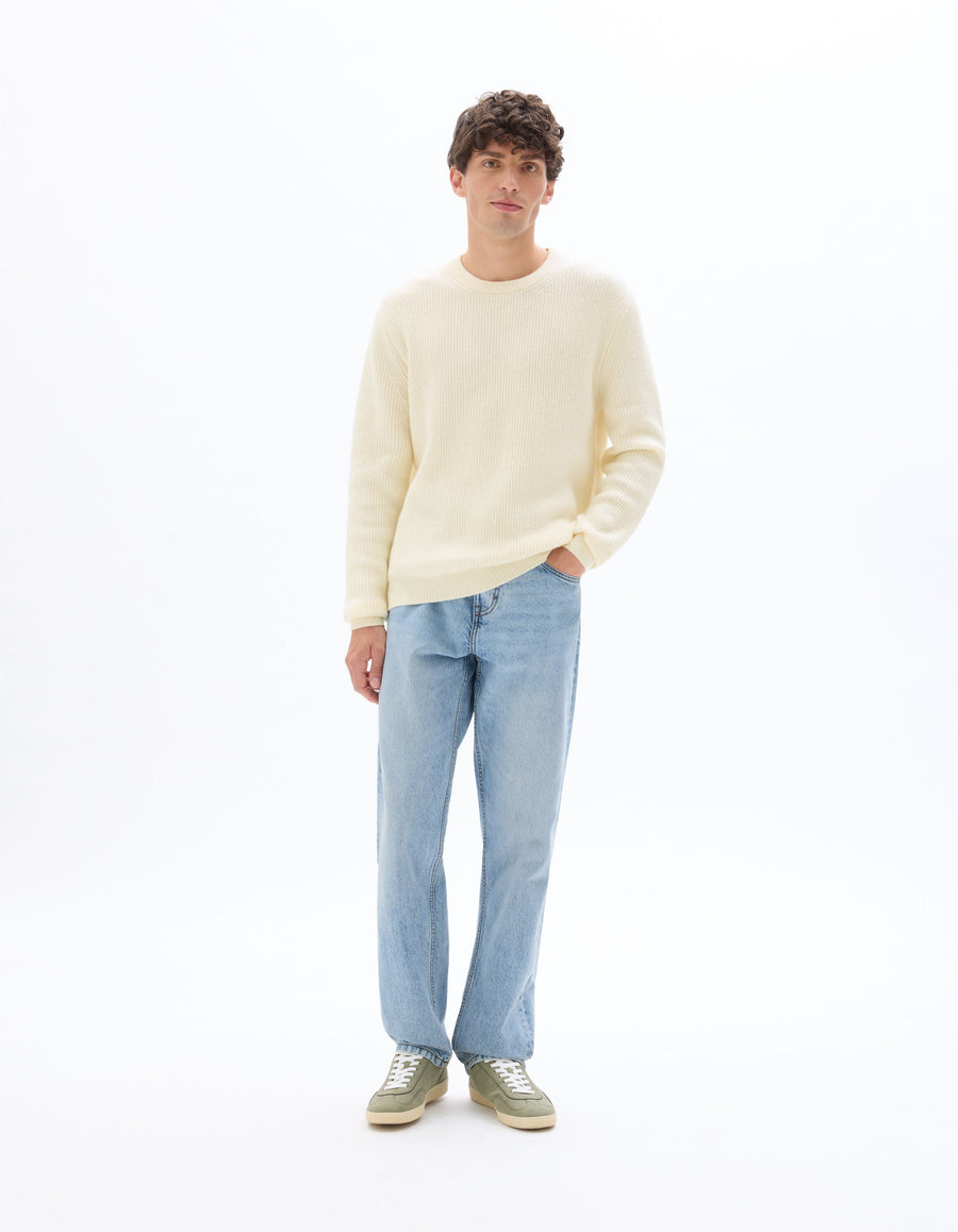 Loose Fit 100% Cotton Jeans - Bleached