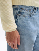 Loose Fit 100% Cotton Jeans - Bleached