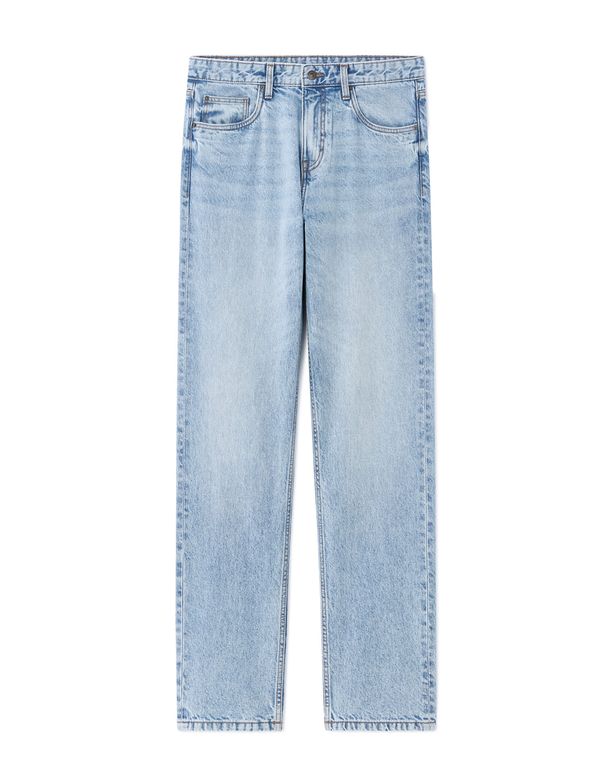 Loose Fit 100% Cotton Jeans - Bleached