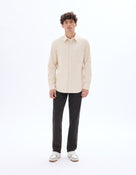 Regular Fit 100% Cotton Spread Collar Shirt - Off White