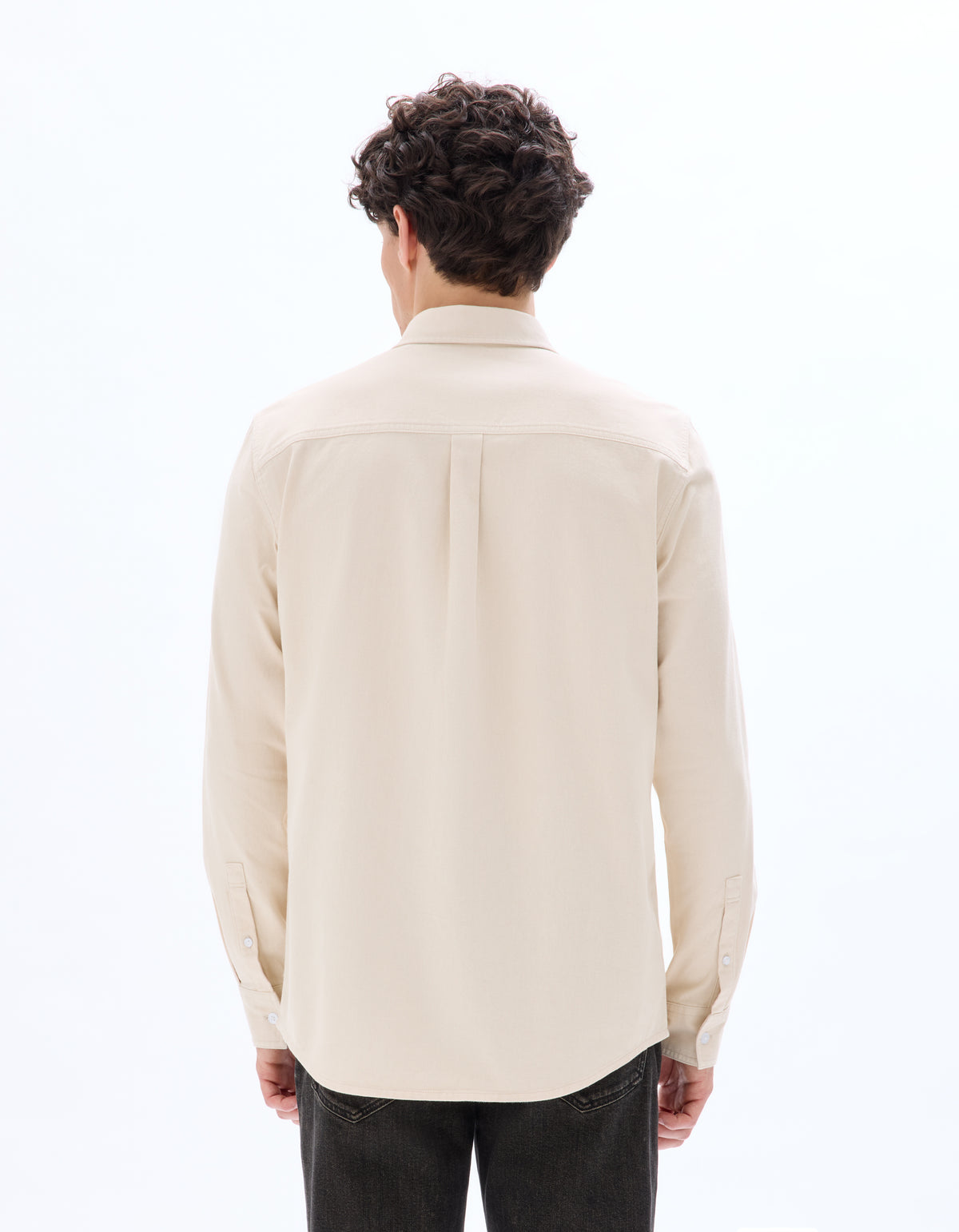 Regular Fit 100% Cotton Spread Collar Shirt - Off White