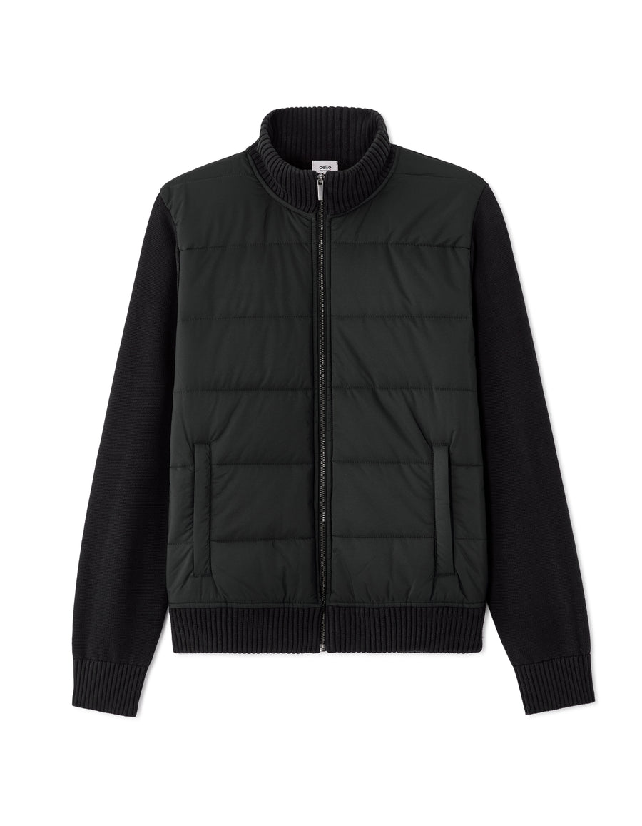 Regular Fit 100% Cotton High Neck Sweater - Black
