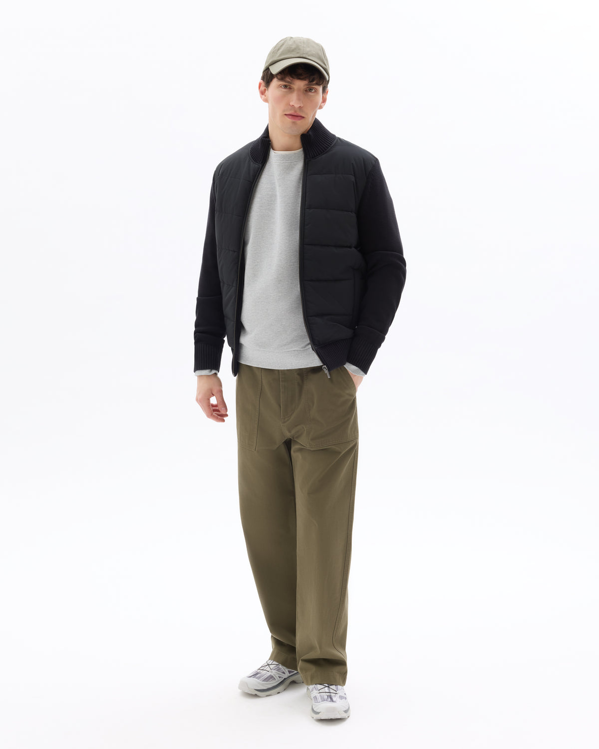Regular Fit 100% Cotton High Neck Sweater - Black